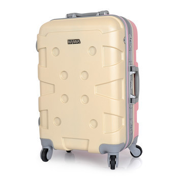 INANNA20寸行李箱ABS拉鏈箱時尚托運正品硬A1174 前米后粉 24寸【圖片 價格 品牌 報價】